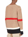 Burberry Salma Cashmere Sweater with Stripes Beige flbur0247034cam