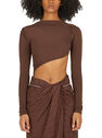 Jacquemus Le Body Carozzu Bodysuit in Brown  fljac0250141brn