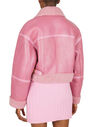 Blumarine Shearling Aviator Jacket Pink flblm0249009pin