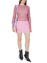 Blumarine Long Sleeves Top with Logo Pink flblm0249004pin