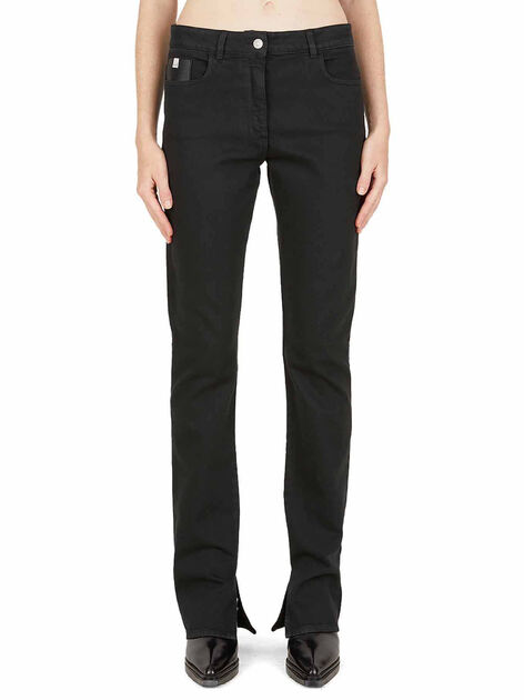 Straight Leg Black Denim Jeans