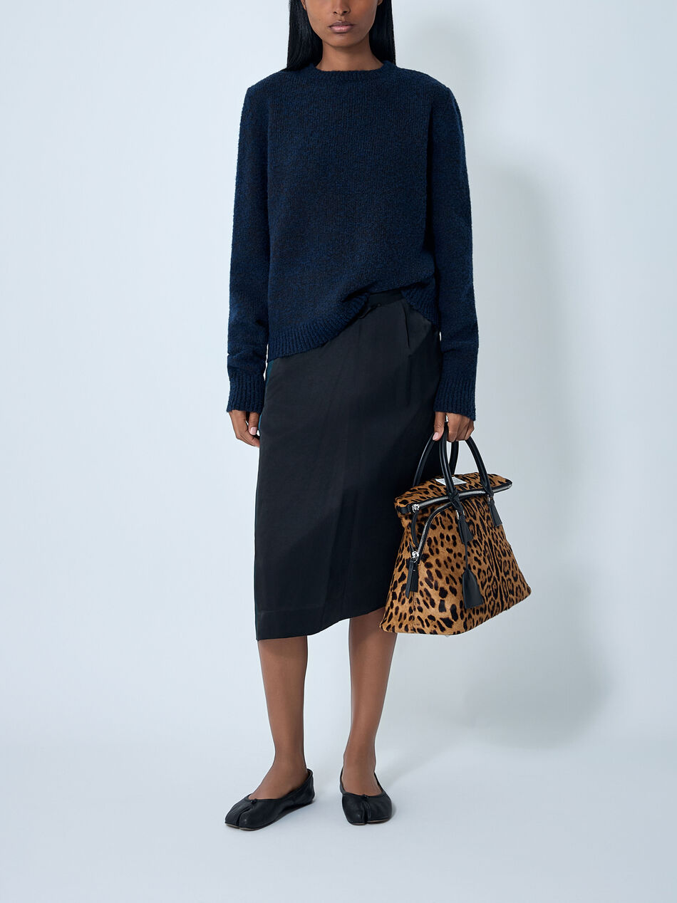 Contrast Panel Midi Skirt