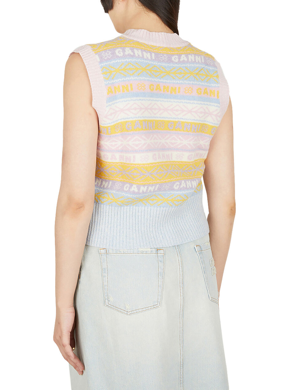 Sleeveless Sweater with Graphic Logo