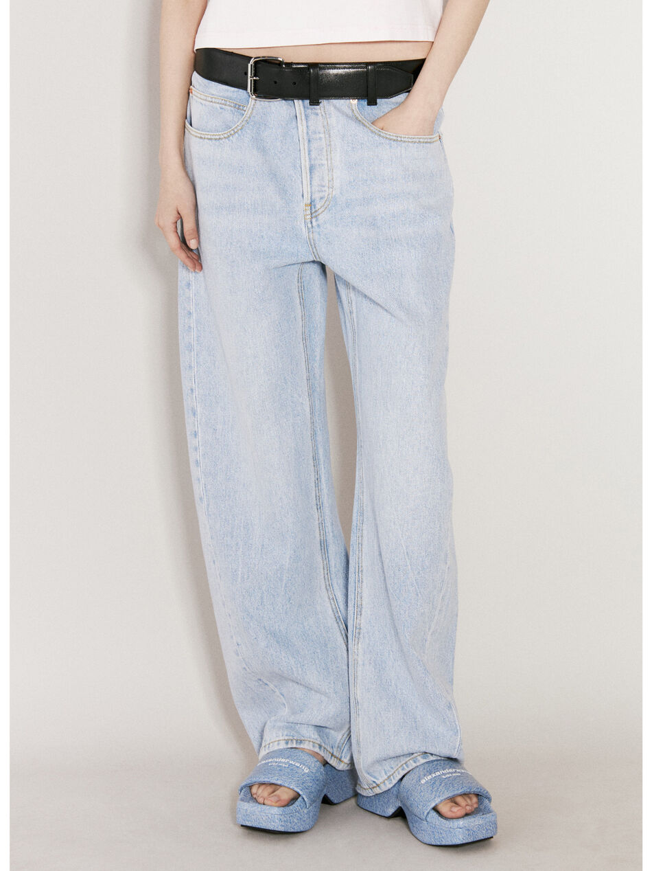 Leather Belt Balloon Jeans