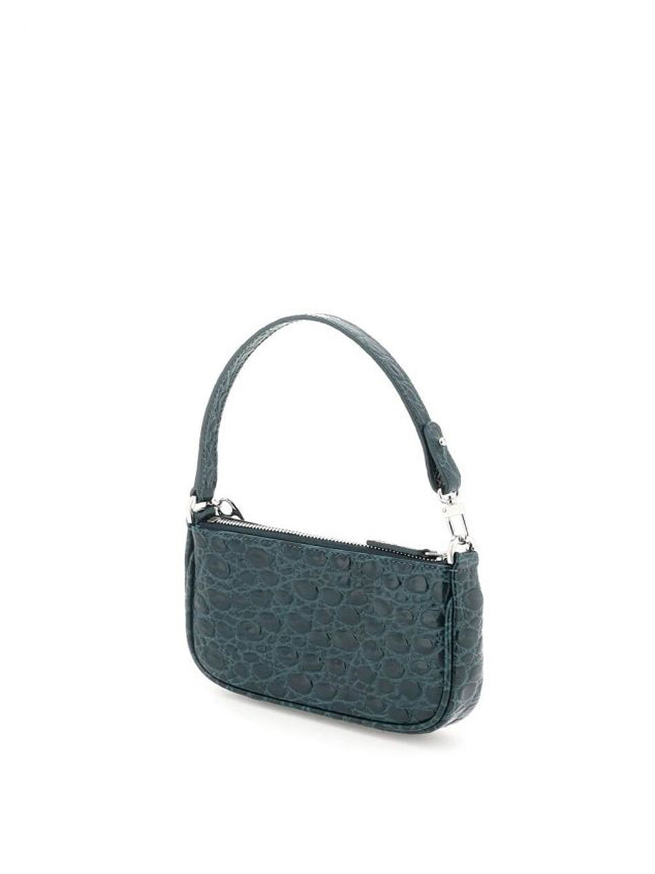 Croco Rachel Mini Shoulder Bag in Green