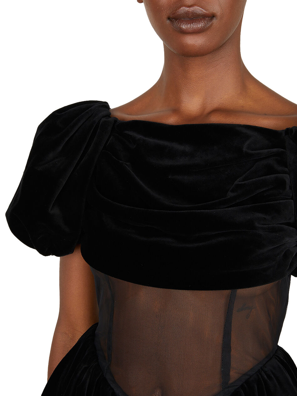 Sculpted Puff Sleeve Dress