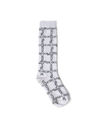 JW Anderson Logo Grid Long Socks White fljwa0351017wht