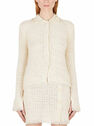 Acne Studios Button Up Cardigan with Collar White flacn0248019wht