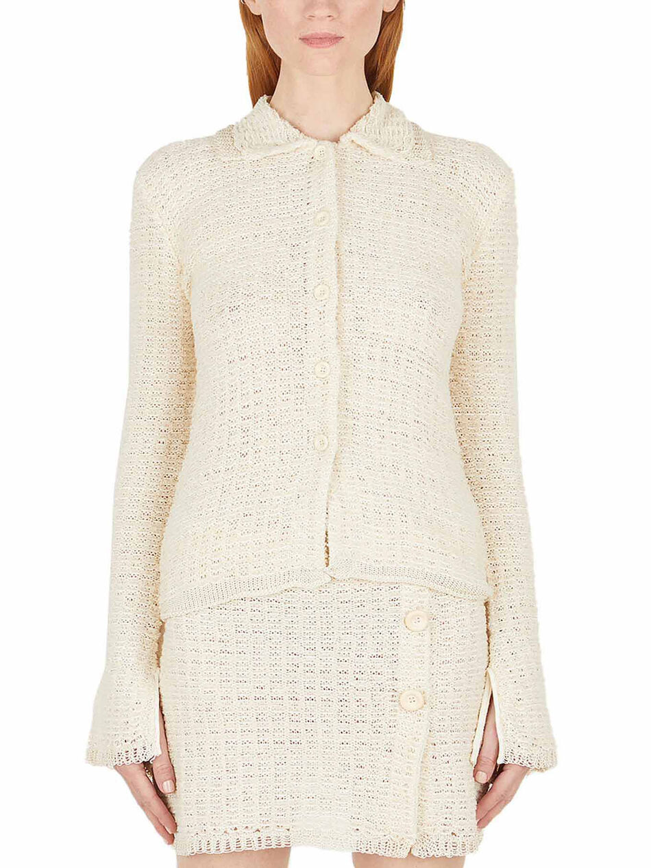 Button Up Cardigan with Collar