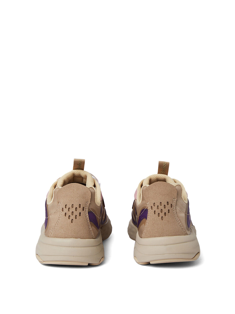Ribbon Logo Sneakers in Beige