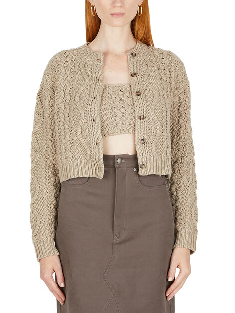 Cable Knit Cardigan Set