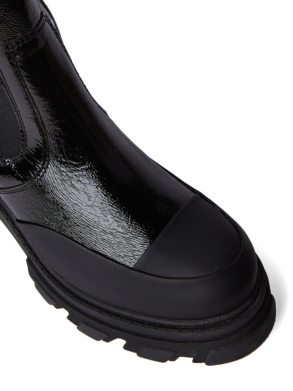 Cleated Heeled Mid Chelsea Boots