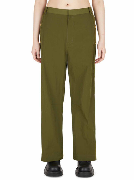 Parachute Pants with Button Detail
