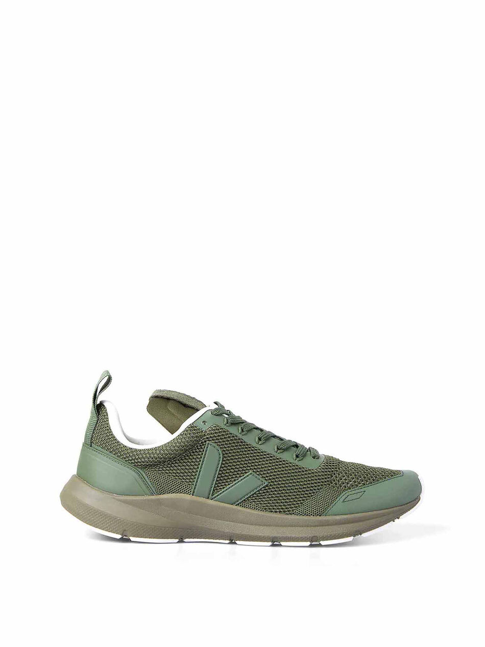 Green Runner Sneakers with Logo