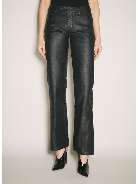 Waxed Straight Leg Pants