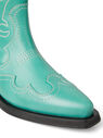 GANNI Mid Shaft Embroidered Western Boot Kelly Green Green flgan0251039grn