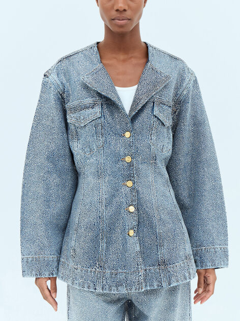 Sparkle Denim Blazer