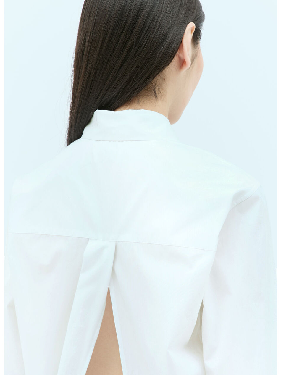Open-Rear Poplin Shirt