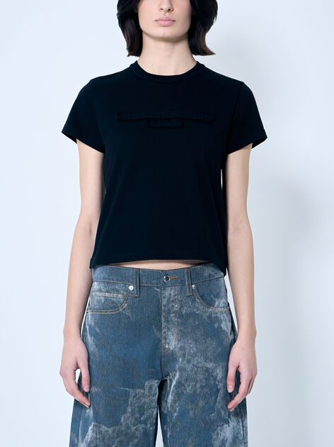 Distressed Logo Shrunken T-Shirt