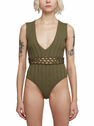 Dion Lee Bodysuit with Braided Detail  fldle0247015grn