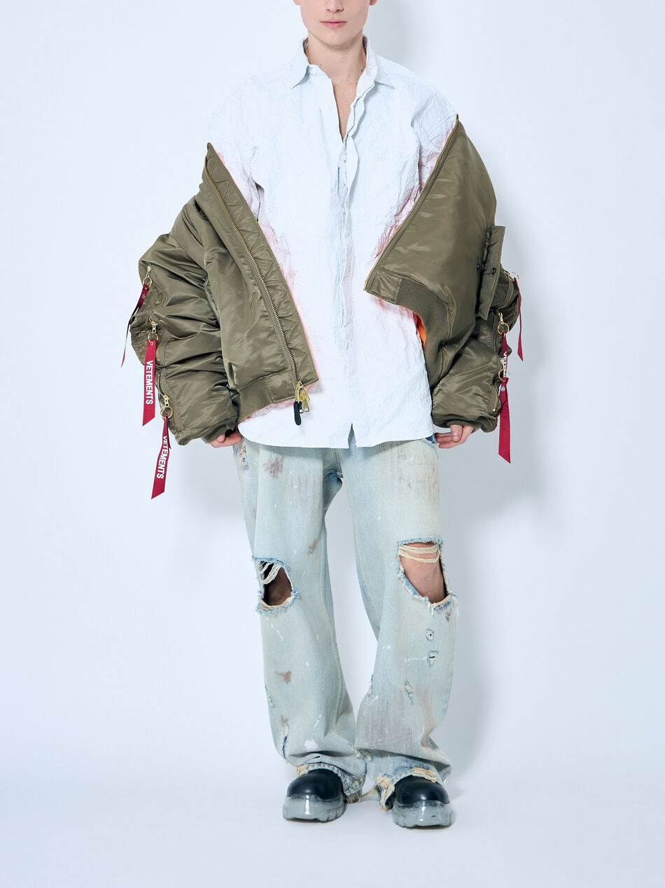 Metalized Wrinkled Shirt