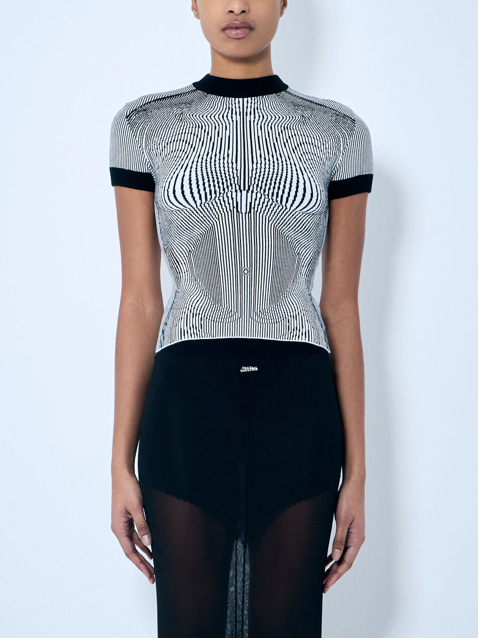 Morphing Pinstripe Top