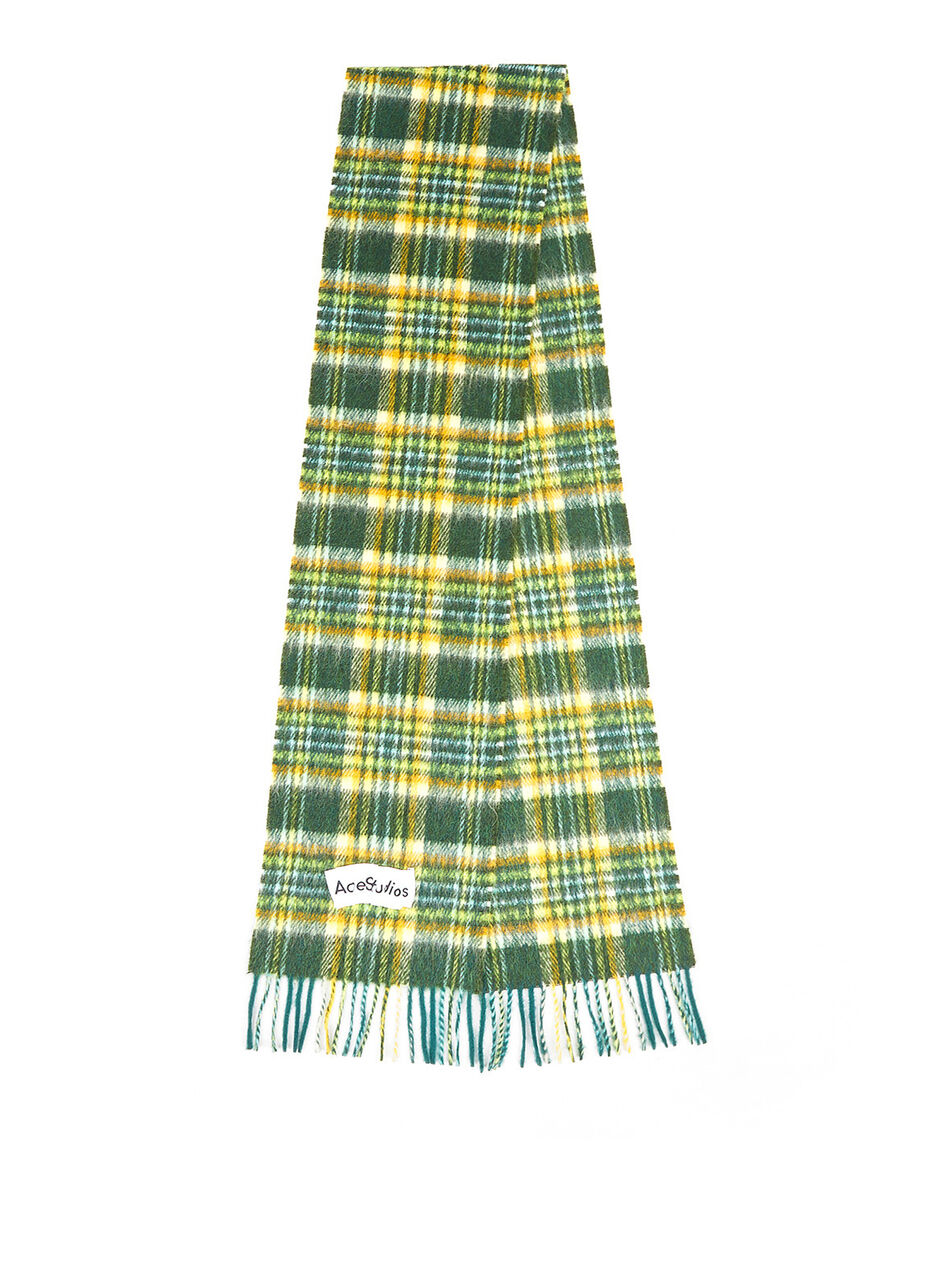 Logo Patch Check Scarf