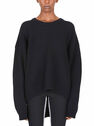 Paco Rabanne Oversize Ribbed Sweater Black flpac0248008blk