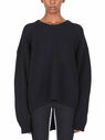Paco Rabanne Oversize Ribbed Sweater Black flpac0248008blk