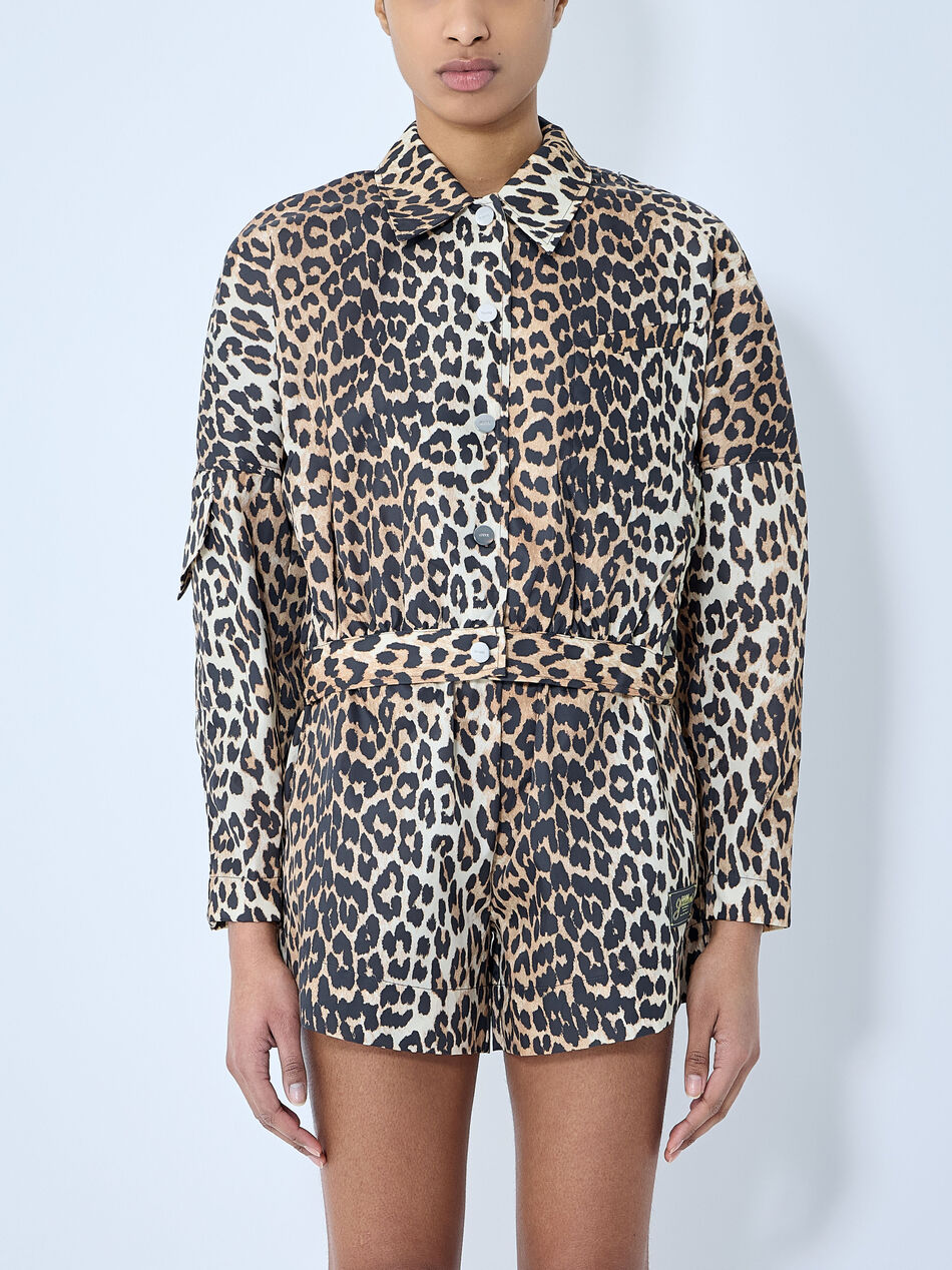Duchesse Leopard Print Short Jacket