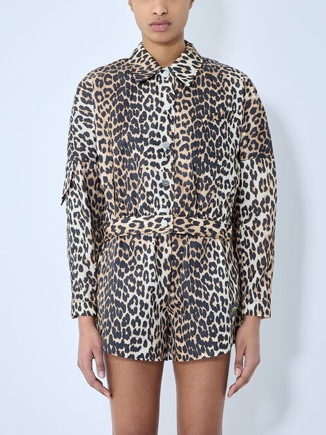 Duchesse Leopard Print Short Jacket