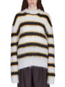 Marni Striped Crewneck Sweater White flmni0249007wht
