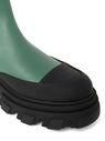 GANNI Chelsea Boots in Green Leather  flgan0249061grn