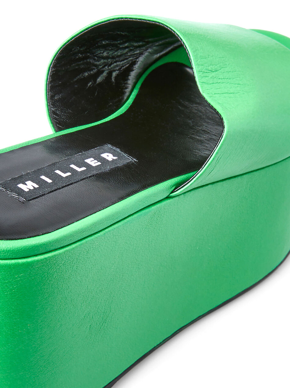 Blackout Platform Sandals in Green