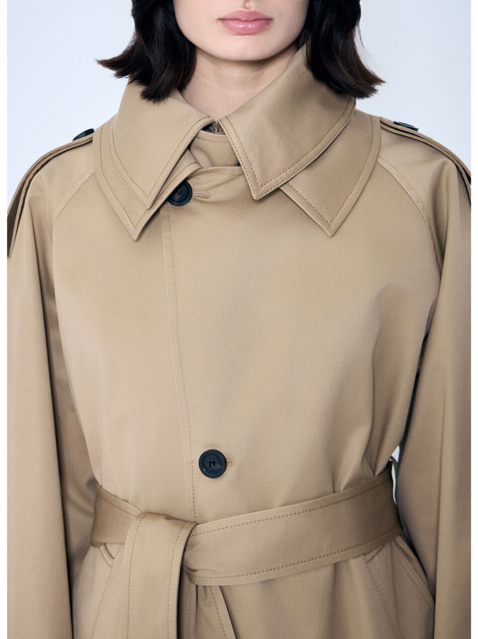 Deconstructed Cotton-Twill Trench Coat