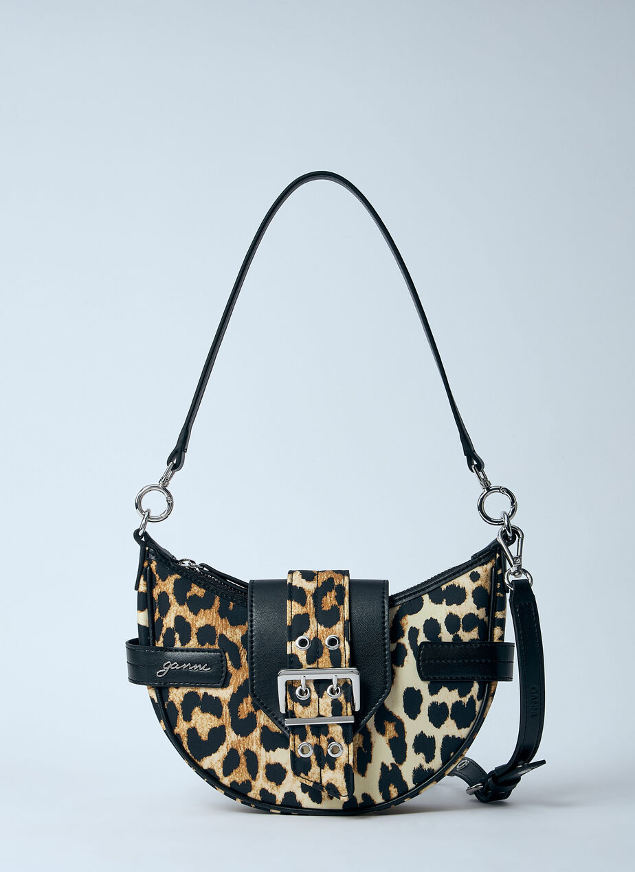 Small Leopard Bucky Crossbody Bag