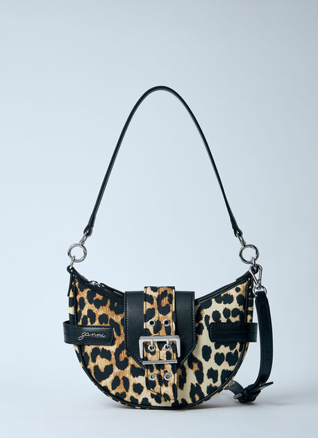 Small Leopard Bucky Crossbody Bag