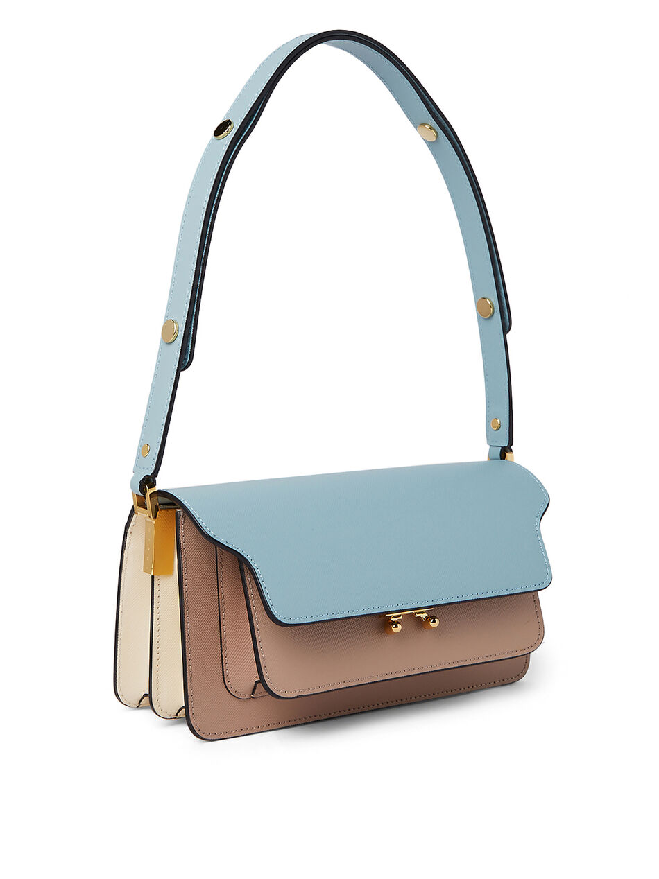 Colour Block Trunk Shoulder Bag