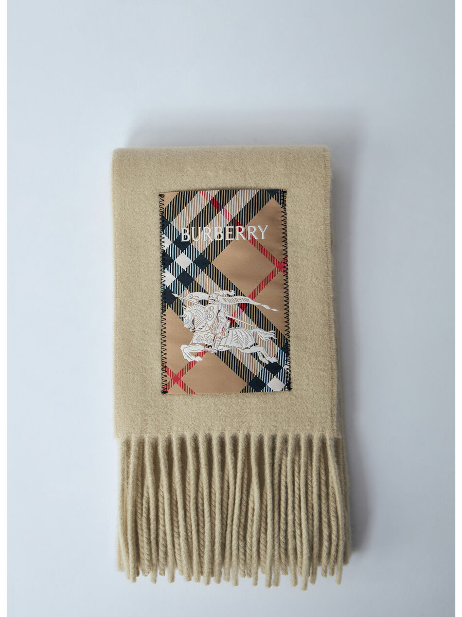 Check Label Cashmere Scarf