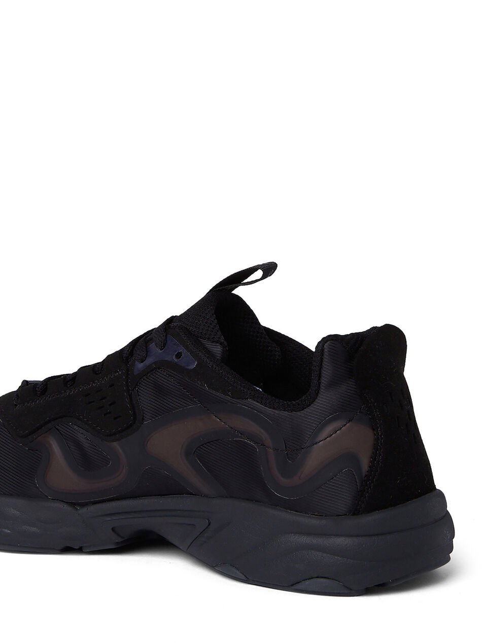 Ribbon Logo Sneakers in Black