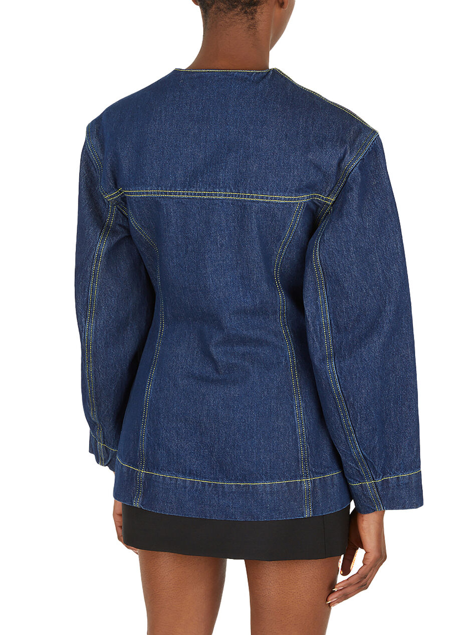 Rinse Denim Fitted Blazer Rinse