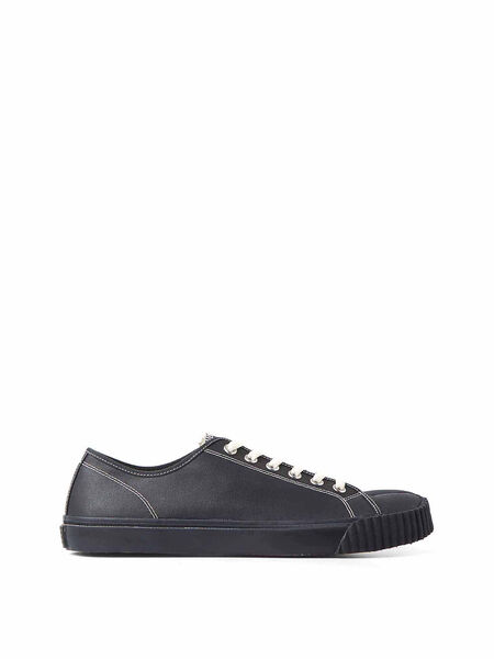 Tabi Sneakers in Black Cotton