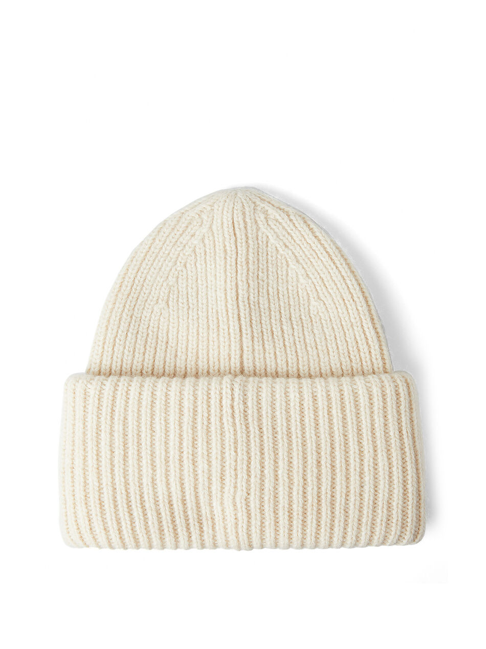 Berretto Pansy Beige con Patch Face