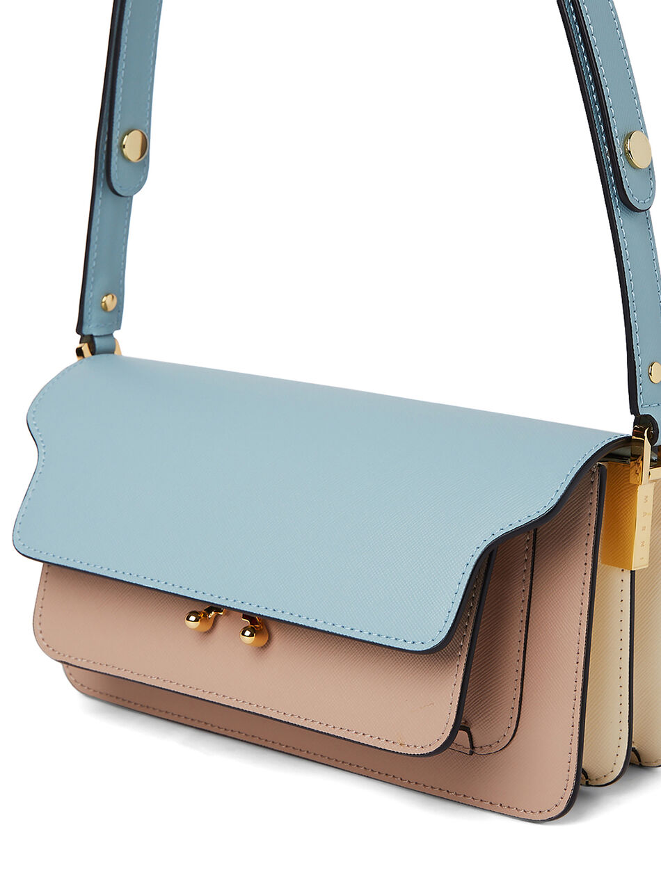 Colour Block Trunk Shoulder Bag