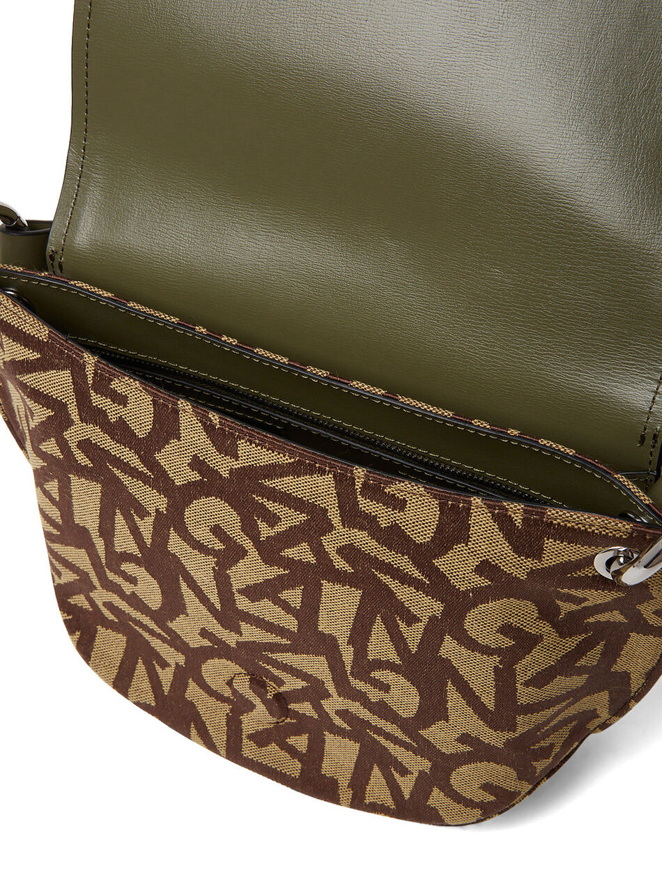 Banner Saddle Jacquard Shoulder Bag