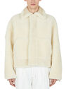 Jacquemus Le Mantea Pastre Shearling Jacket  fljac0150011wht