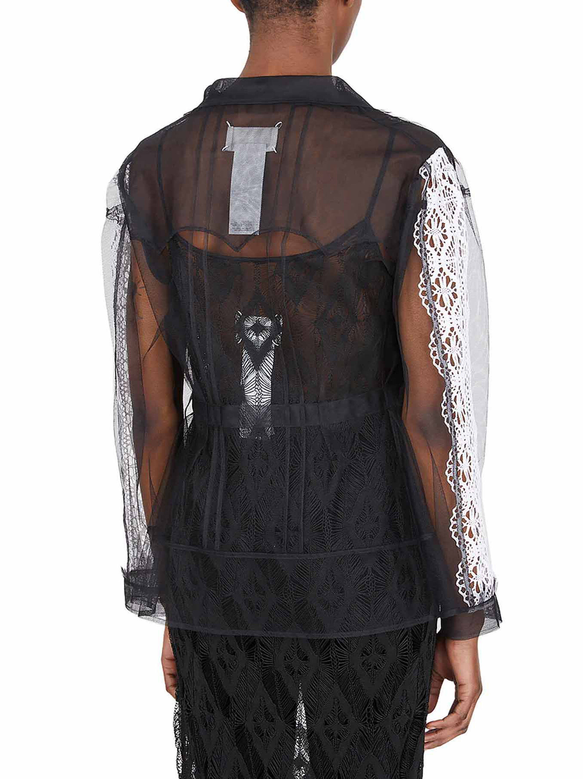 Maison Margiela Tulle Shirt with Lace Trims | THE FLAMEL®