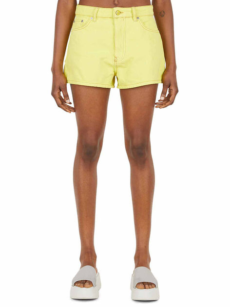 Yellow Denim Shorts