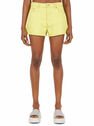 GANNI Yellow Denim Shorts