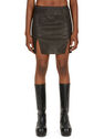 Rick Owens Coated Mini Skirt  flric0249012blk